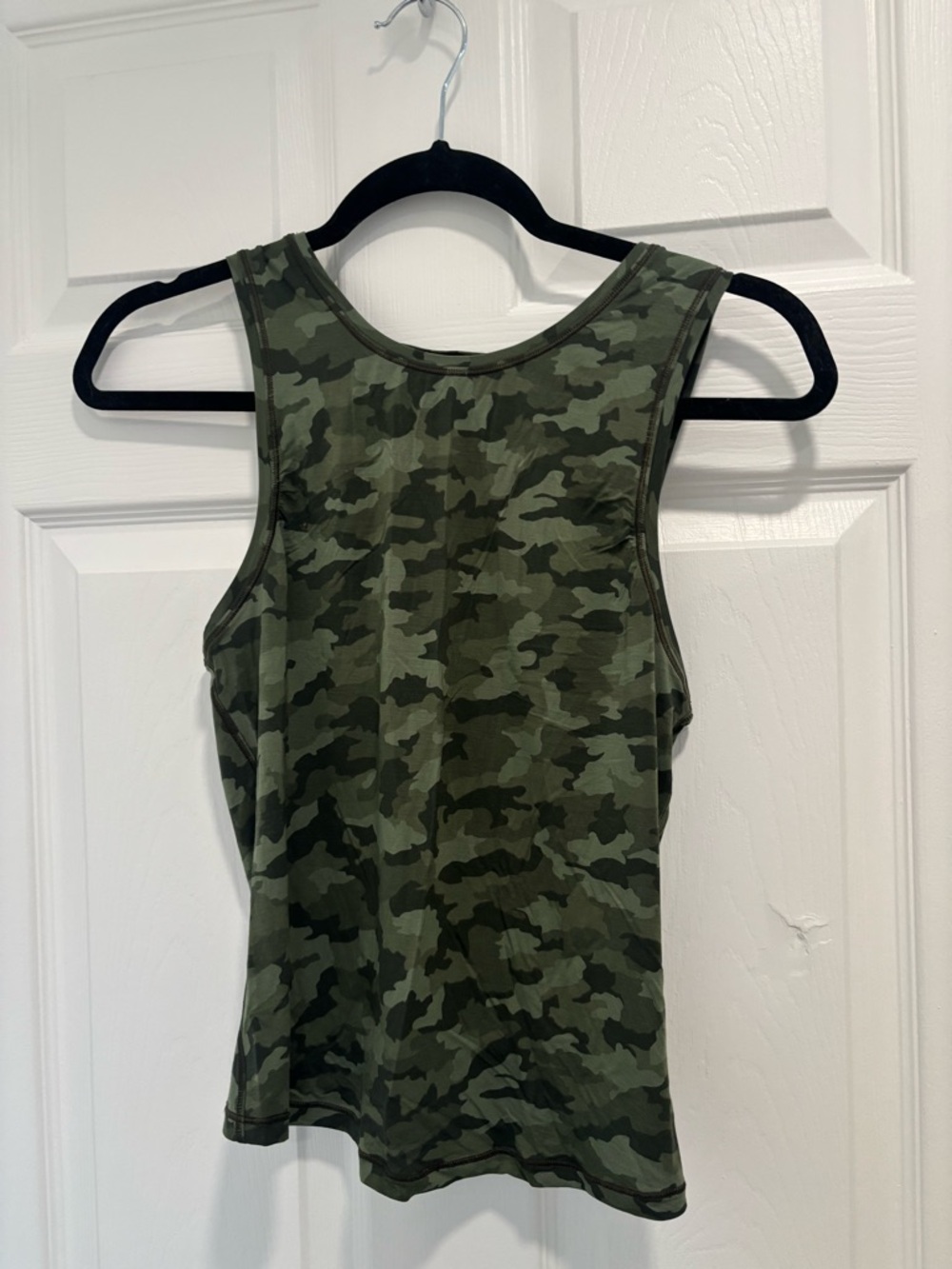 lululemon athletica Green Camo Sleeveless Tank Top
